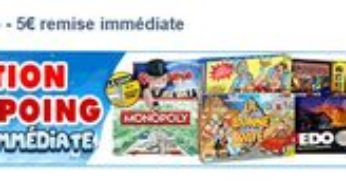 Hasbro : 5 euros de remise immédiate sur les jeux