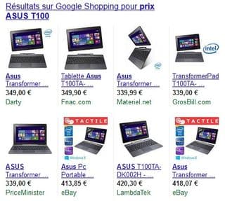 ASUS Transformer Book T100 moins cher