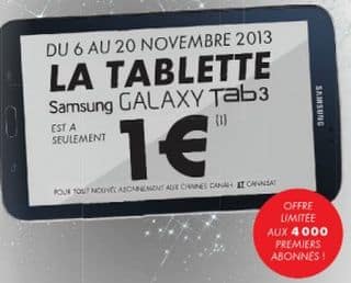 CANAL PLUS TABLETTE SAMSUNG 1 EURO