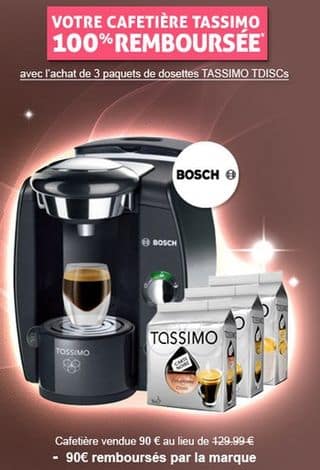 Cafetiere a dosettes BOSCH TASSIMO gratuite