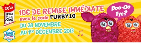 FURBY PAS CHER CODE PROMO