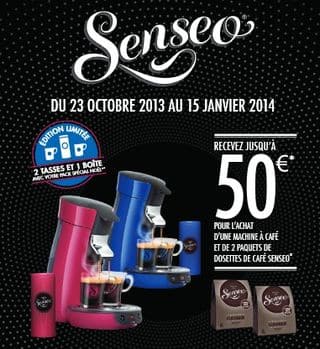 Jusqu’à 50 euros remboursés sur les cafetières Senseo / Philips Noel 2013