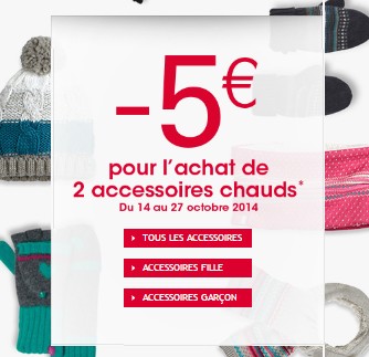 Okaidi – Obaibi 5 euros de remises accessoires