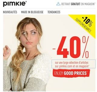 Pimkie : Good Prices 40% + 10% remise supplémentaire