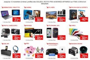 Soldes flottants Fnac / du 6 au 12 novembre