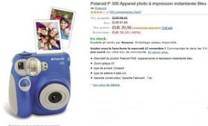 appareil photo instantanee Polaroid P 300 moitie prix