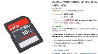 carte sd sandisk vente eclair