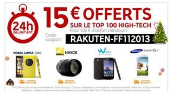 15 euros offerts pour 100 euros d’achats sur le high-tech PriceMinister