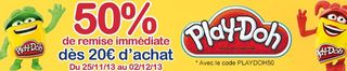 Play-Doh : moins 50% dès 20 euros d’achats (code promo)