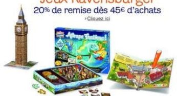 Moins 20% sur les jeux Ravensburger (et Puzzle) / à partir de 45€