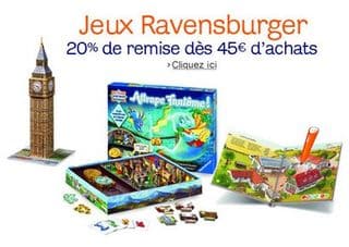 Moins 20% sur les jeux Ravensburger (et Puzzle)