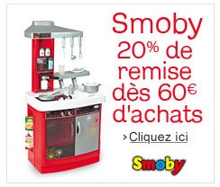 Moins 20% sur  Smoby / code promo