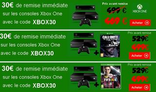 code promo XBOX ONE 30 euros