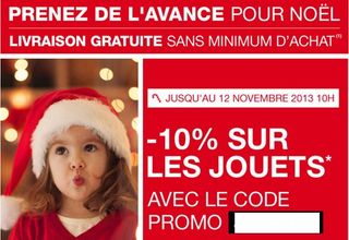 code promo jouet Pixmania