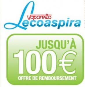 100 euros remboursés sur les Aspirateur et Nettoyeur Vapeur Vaporetto Lecoaspira 