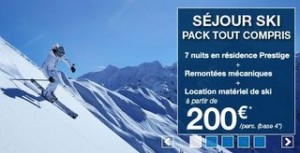 sejour Ski Carrefour 200 euros