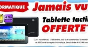 1 Tablette gratuite pour 500 euros d’achats CDiscount (informatique) – EPUISE