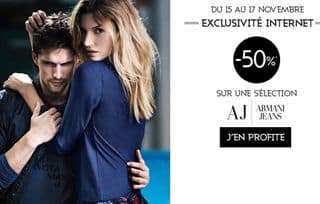 Vente flash Armani Jeans ! moins 50% sur 200 articles