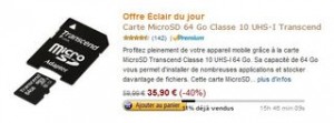 carte Micro SD 64Go pas chère 