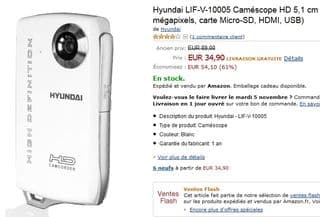 vente flash camescope Hyundai 35 euros