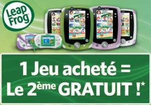 1 jeu achete 1 jeu offert Leapfrog