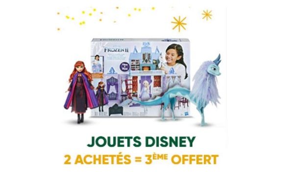 2 poupées disney princesses achetées = la 3ème offerte