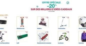 20% de remise immédiate sur articles de sport (cycle, ski, running, skate, randonnée, fitness…) – des 50€