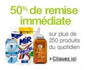 50 pourcent remise produits entretien hygiene et animaux