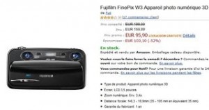 95 euros l’appareil photo 3D Fujifilm FinePix W3