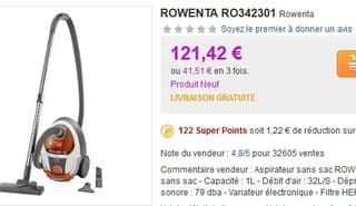 Aspirateur sans sac ROWENTA  Priceminister