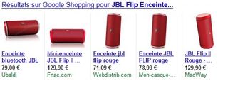 Enceinte JBL Flip rouge Bluetooth moins chere