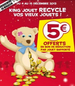 King Jouet reprend les vieux jouets 5 euros