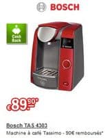 Machine a cafe Tassimo 90 euros rembourses