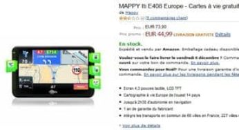 Moins de 45 euros le GPS MAPPY Iti E408 Europe (Cartes gratuites à vie) / vendu le double ailleurs