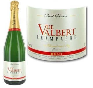 Moins de 60 euros les 6 bouteilles de champagne De Valbert Brut port inclus