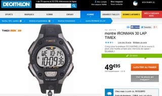 Montre Timex Ironman 30 Lap Decathlon