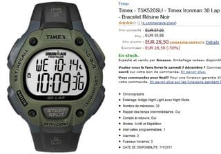 Montre Timex Ironman 30 Lap PROMO