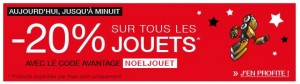 FNAC : 20% de remise sur tous les jouets jusqu’à minuit