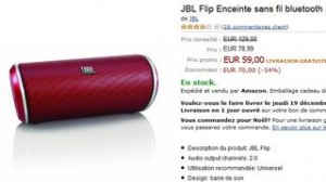 enceinte sans fil bluetooth JBL Flip à 59 euros