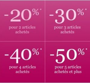 Jours VIP de -20 à -50% chez La Halle selon le nombre d’article acheté 