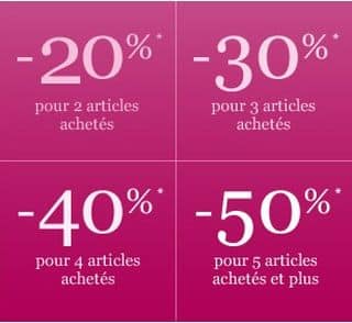 Jours VIP de -20 à -50% chez La Halle selon le nombre d’article acheté