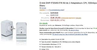 lot de deux adaptateurs CPL 500 mbps avec prise D-Link