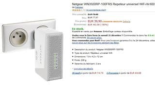 vente flash répéteur Dual Band Netgear N600 