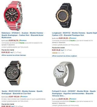 montre en promo