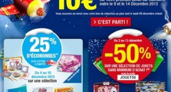 Plus de 50 jouets à moins 50% chez Auchan (code promo) + 10€ en bon d’achat pour 50€ d’achat