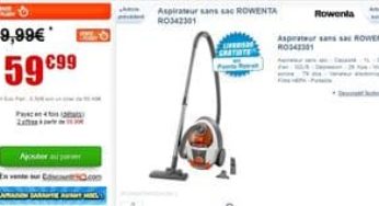 Moins de 60 euros l’aspirateur sans sac ROWENTA port inclus (à partir de 100 euros ailleurs) – de nouveau dispo