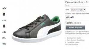 15 euros les Baskets Puma enfants au lieu de 50 euros