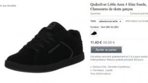 Baskets enfant Quiksilver a 11 euros