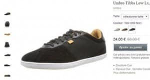 Baskets homme Umbro Tibbs Low cuir a 24 euros