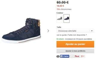 Baskets montantes cuir British Knights  à 18 euro au lieu de 60 euros (du 42 au 46) 